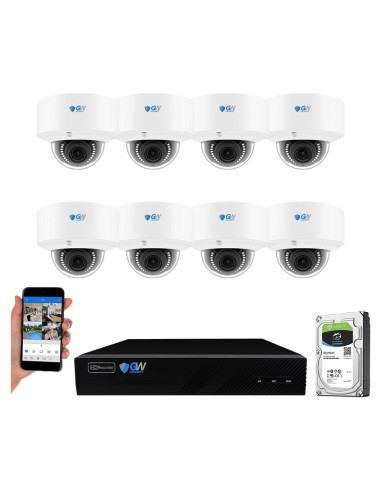 Sistema de Cámara de Seguridad GW Security 4K 8MP 16 Canales