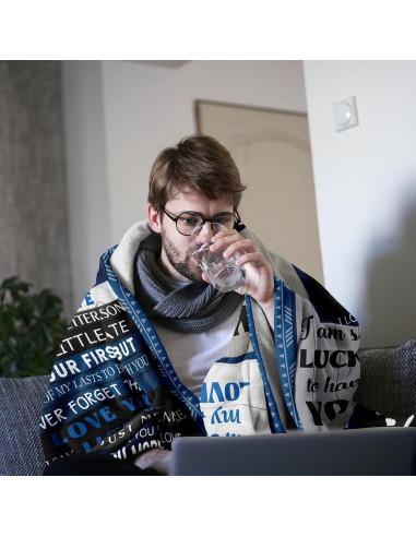 Manta de Franela Quilazy Azul 152x127 cm para Hombres