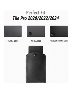 Funda de Cuero Geiomoo para Tile Slim 2024/2022/2020 - Negro 2