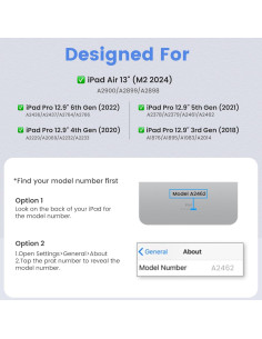 Funda de Teclado para iPad Pro 12.9" BLUTLOTUS con Soporte 2