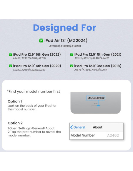 Funda de Teclado para iPad Pro 12.9" BLUTLOTUS con Soporte