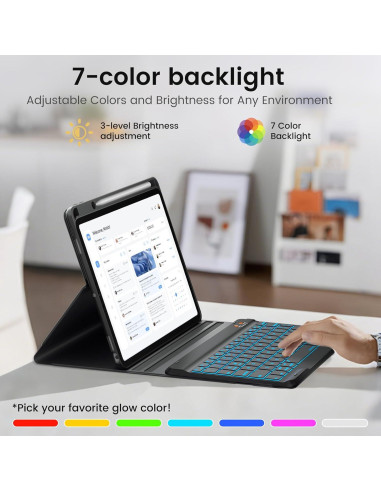 Funda de Teclado para iPad Pro 12.9" BLUTLOTUS con Soporte