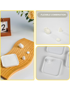 Soporte de Incienso Minimalista beFlow - Yeso Blanco 9x9 cm 2