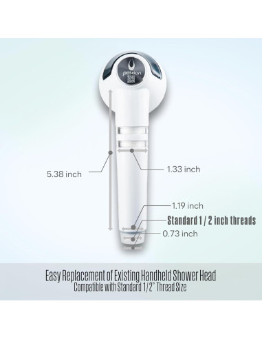 Cabezal de Ducha Filtrado Poseion BT100DG - Alta Presión, Agua Magnetizada