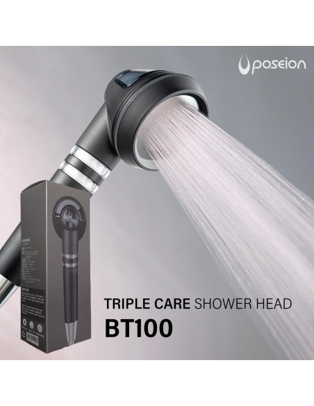 Cabezal de Ducha Filtrado Poseion BT100DG - Alta Presión, Agua Magnetizada