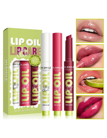 Bálsamo Hidratante de Labios Qawnfy 3 Colores Aceite Brillo Bálsamo Hidratante de Labios Qawnfy 3 Colores Aceite Brillo
