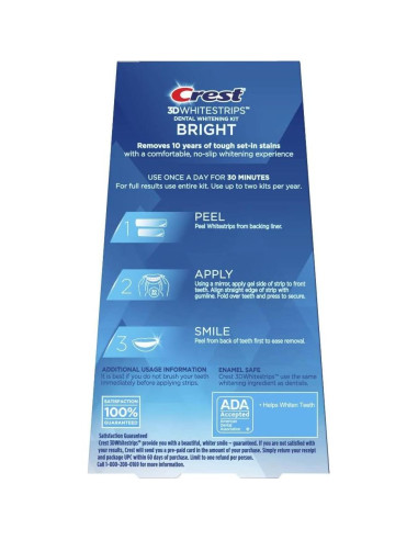 Crest 3D Whitestrips Kit Blanqueamiento Dental 22 Tiras