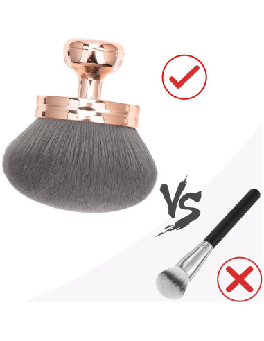 Brocha Kabuki Grande BABYSHEEP para Autobronceador 8.4 cm Oro Rosa