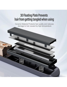 Alisador y Rizadora Inalámbrica Straxelle 2 en 1 350-420F 2