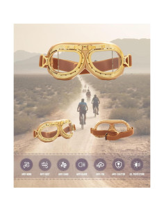 Gafas de Motocicleta CRG Sports T08 Retro Unisex UV 100% 2