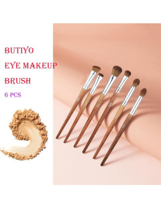Juego de Brochas de Maquillaje BUTIYO 6 Pcs Pelo Natural 2