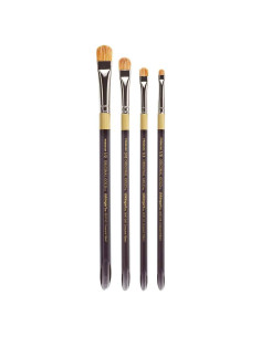 Set de Pinceles KINGART B-095 4 Piezas para Acrílico y Óleo
