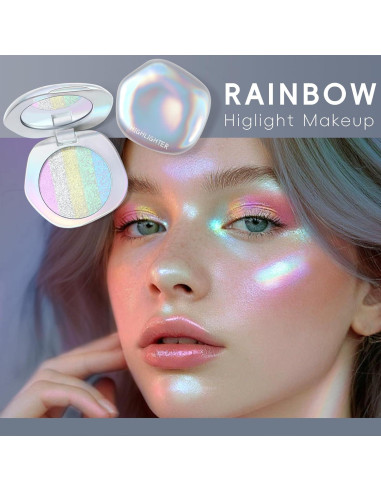Paleta de Iluminador Chameleon 5 Colores - Maquillaje Holográfico