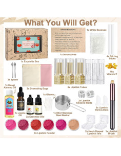 Kit de Labiales DIY JUYRLE - 47 Piezas, Mate Terciopelo 2