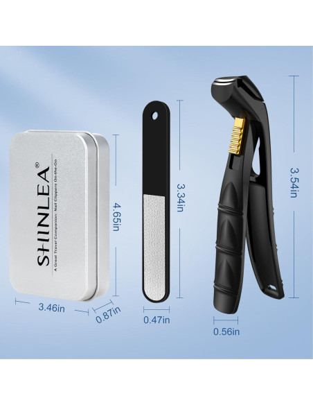 Cortauñas Profesional SHINLEA con Recogedor para Uñas Gruesas