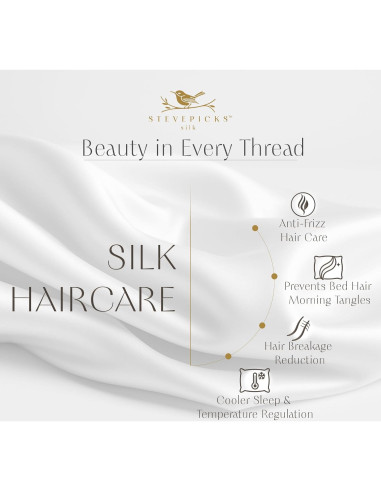 Funda de Almohada de Seda 100% Morera StevePicks 50.8x66 cm