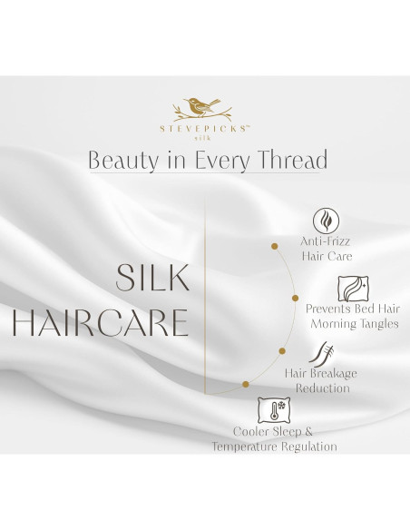 Funda de Almohada de Seda 100% Morera StevePicks 50.8x66 cm