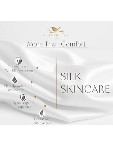 Funda de Almohada de Seda 100% Morera StevePicks 50.8x66 cm