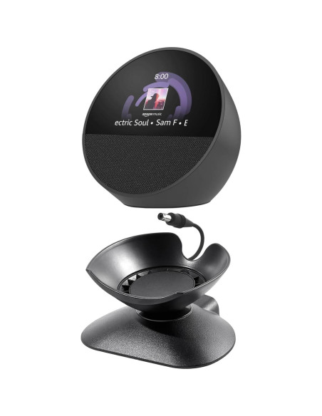 Soporte Ajustable para Echo Spot 2024 y Homepod Mini con Carga USB
