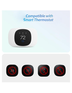 Placa de Recorte TERPINK para Termostato Ecobee Esencial - Blanco 2