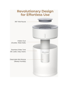 Humidificador Abolee XU012R 4.5L Ultrasonido 280ml/h Blanco 2