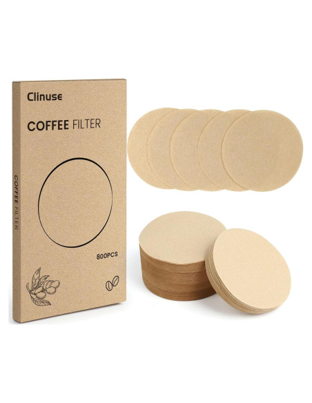 Filtros de Papel para Café Clinuse 800 Unidades 64 mm Sin Blanquear
