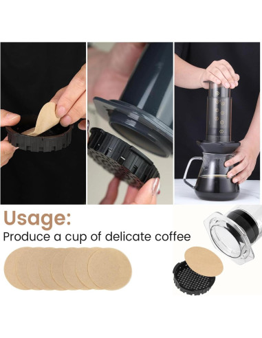 Filtros de Papel para Café Clinuse 800 Unidades 64 mm Sin Blanquear