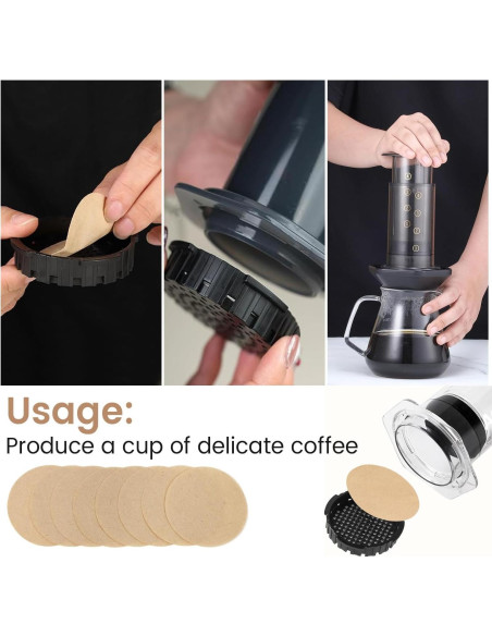 Filtros de Papel para Café Clinuse 800 Unidades 64 mm Sin Blanquear