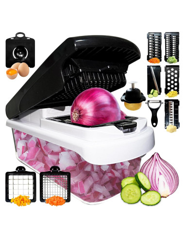 Picador de Verduras Strangefly 16 en 1 Multifuncional Negro