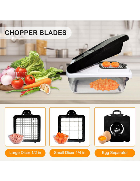 Picador de Verduras Strangefly 16 en 1 Multifuncional Negro