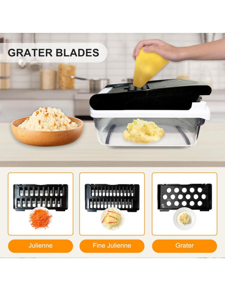 Picador de Verduras Strangefly 16 en 1 Multifuncional Negro