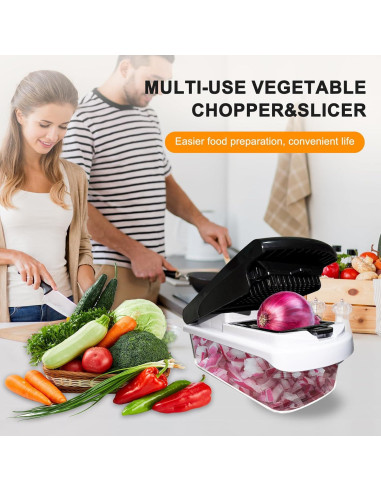 Picador de Verduras Strangefly 16 en 1 Multifuncional Negro