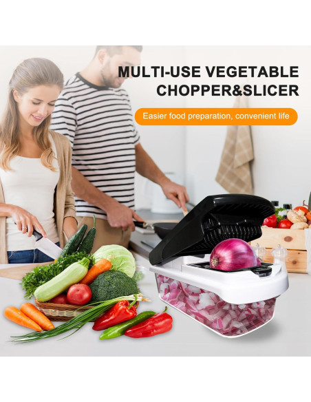 Picador de Verduras Strangefly 16 en 1 Multifuncional Negro