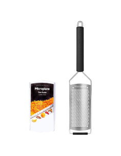 Rallador de Cocina Microplane Savor Fino Acero Inoxidable Negro
