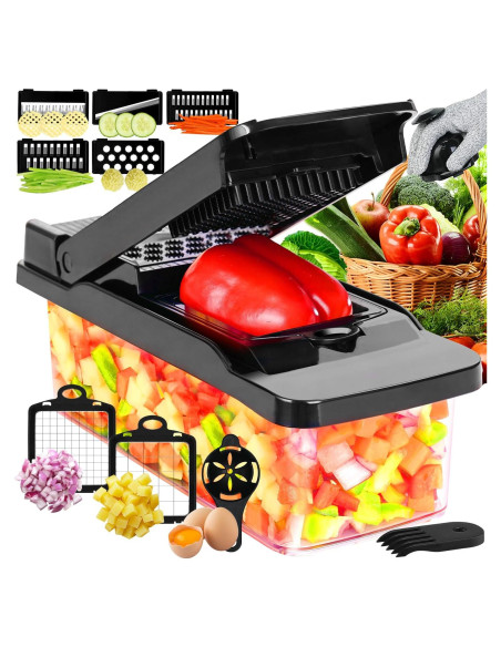 Cortador de Verduras Enleber QCQ002B Multifuncional 0.8kg