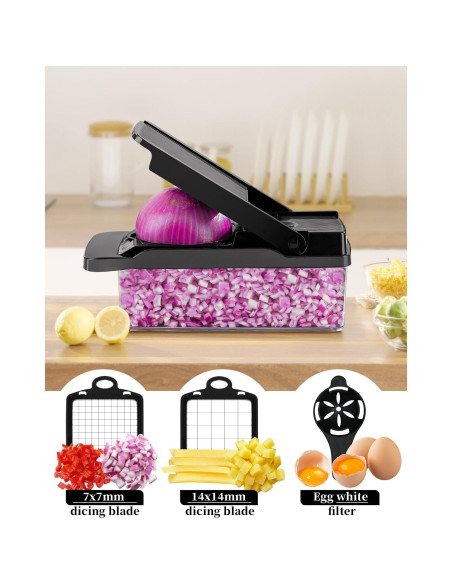 Cortador de Verduras Enleber QCQ002B Multifuncional 0.8kg