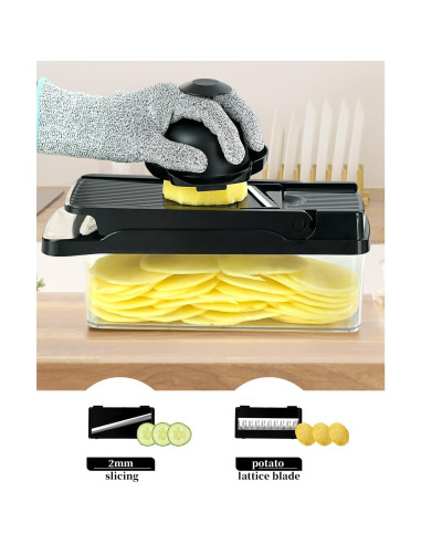 Cortador de Verduras Enleber QCQ002B Multifuncional 0.8kg