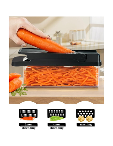 Cortador de Verduras Enleber QCQ002B Multifuncional 0.8kg