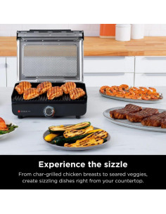 Parrilla Interior Ninja Sizzle GR100 Sin Humo 260C 14" 2