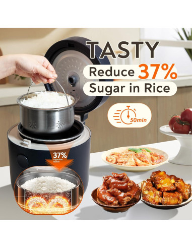 Cocinero de Arroz Mokero Bajo en Carbohidratos 2 Tazas