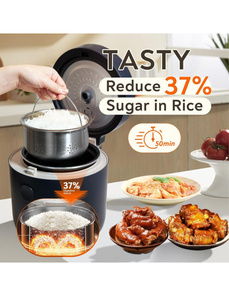 Cocinero de Arroz Mokero Bajo en Carbohidratos 2 Tazas