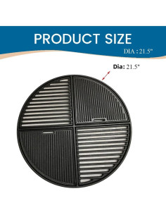 Rejilla de Hierro Fundido Dongftai 54.3 cm para Parrillas 22.5" 2