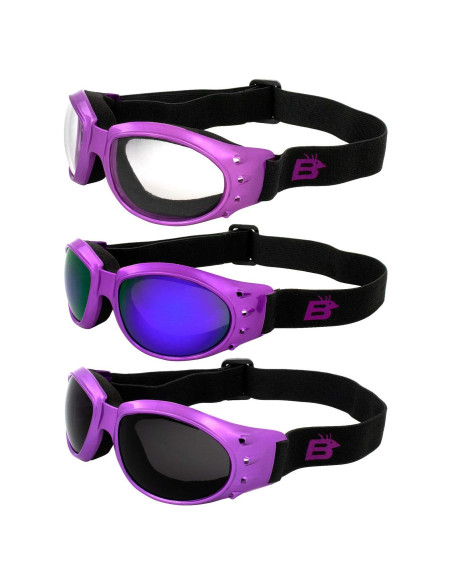 Gafas de Moto Birdz Eyewear Eagle para Mujeres - 3 Lentes
