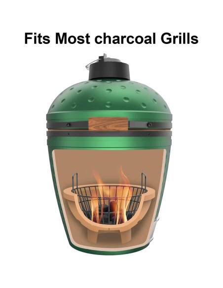 Cesta de Ceniza de Acero Porcelánico BMMXBI para Parrilla Grande