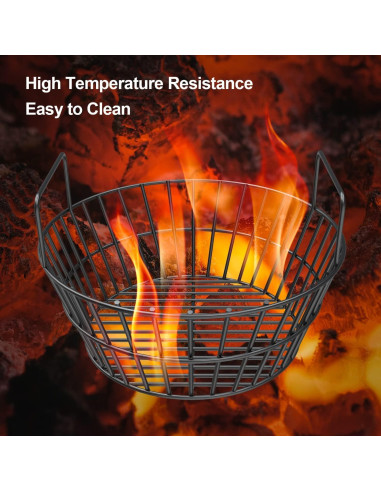 Cesta de Ceniza de Acero Porcelánico BMMXBI para Parrilla Grande