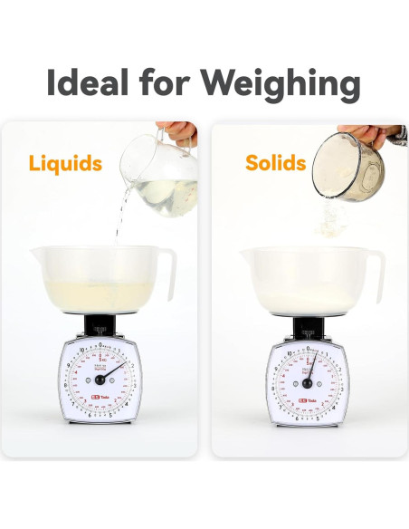 Balanza de Cocina Analógica Tada 5kg con Taza Medidora