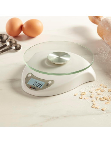 Báscula de Cocina Digital Taylor 5 kg con Plataforma de Vidrio