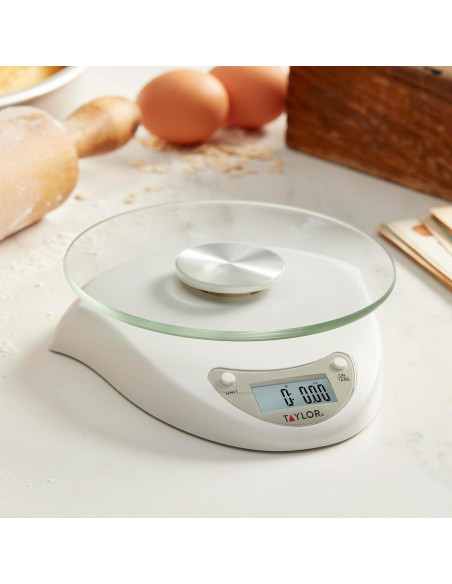 Báscula de Cocina Digital Taylor 5 kg con Plataforma de Vidrio