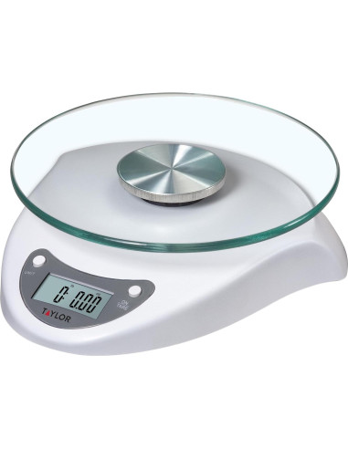 Báscula de Cocina Digital Taylor 5 kg con Plataforma de Vidrio
