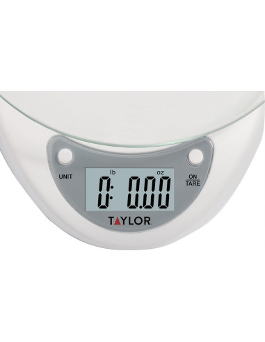 Báscula de Cocina Digital Taylor 5 kg con Plataforma de Vidrio